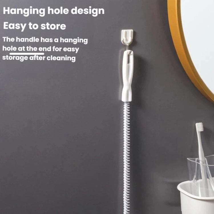 LsCook 60cm Pipe Cleaning Brush Drain Hair Removal Pipe Unclogging Tool - OPP Bag