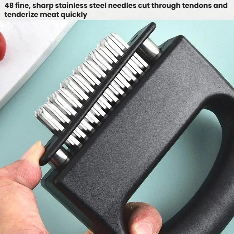 LsCook Handle Style 48 Pin Meat Tenderizer 430 Stainless Steel Tenderizing Pins - Color Box Packaging