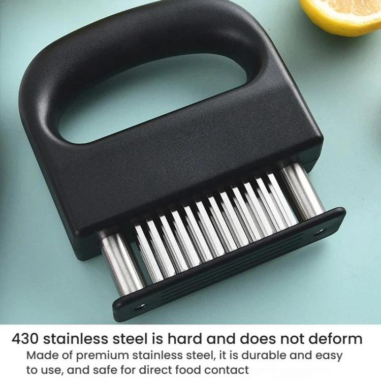 LsCook Handle Style 48 Pin Meat Tenderizer 430 Stainless Steel Tenderizing Pins - Color Box Packaging