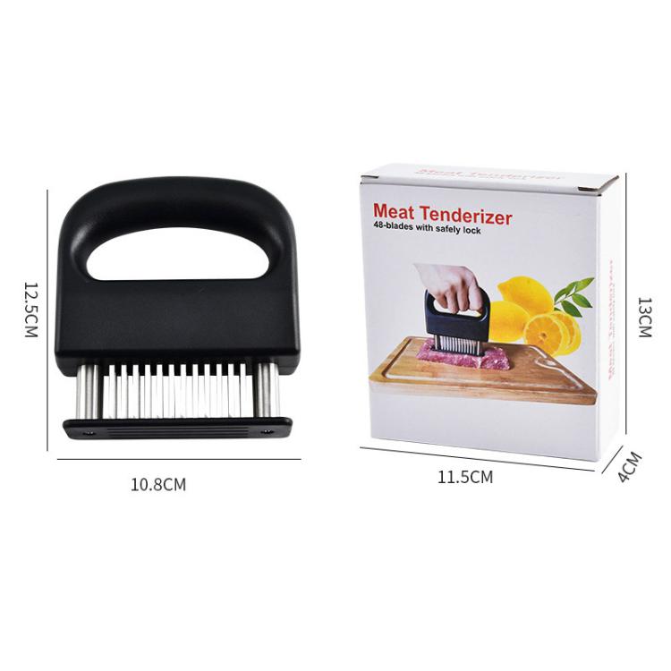 LsCook Handle Style 48 Pin Meat Tenderizer 430 Stainless Steel Tenderizing Pins - Color Box Packaging