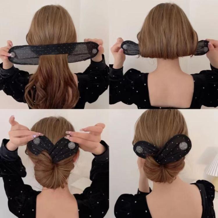 Twist Hair Clip Bowknot Hair Accessory for Easy Messy Bun & Updo, Lazy Girls Quick Hair Styling Tool
