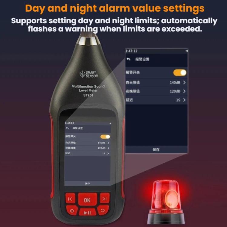 SMART SENSOR High-Precision Integrating Statistical Decibels Detector - ST754  English