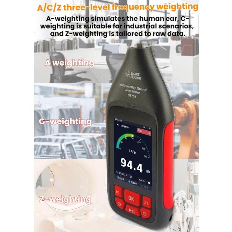 SMART SENSOR High-Precision Integrating Statistical Decibels Detector - ST754  English