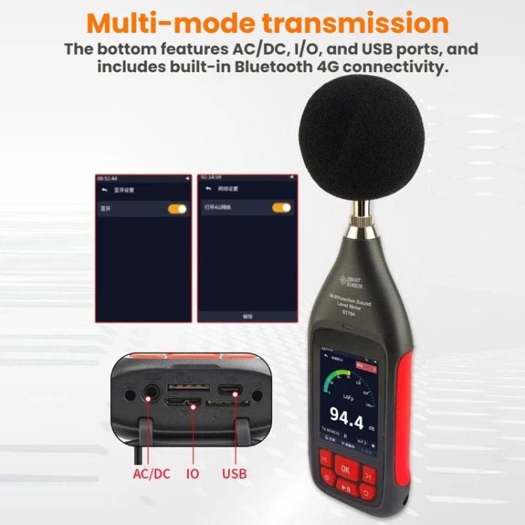 SMART SENSOR High-Precision Integrating Statistical Decibels Detector - ST754  English