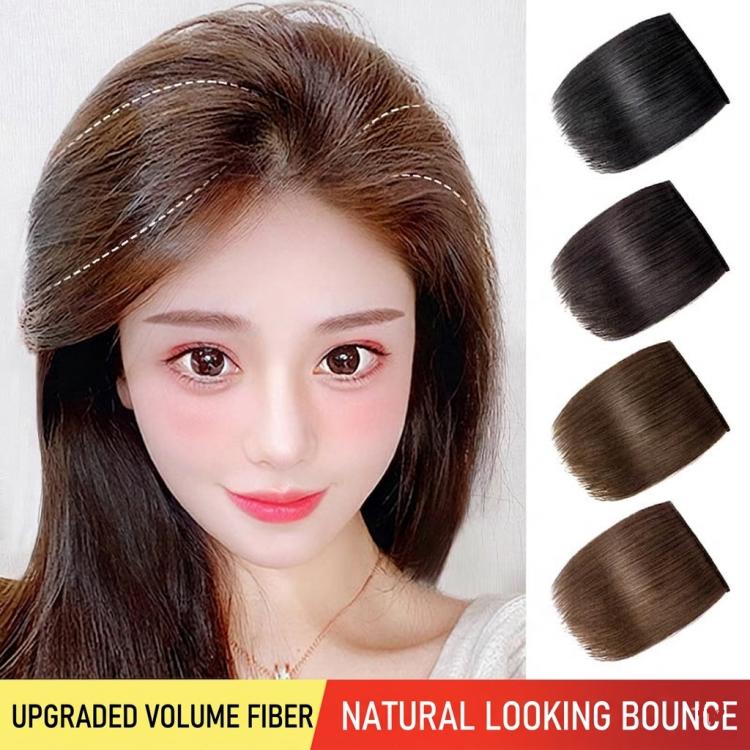 Seamless Hair Topper for Volume Invisible Mini Hair Extension Clip in Hairpieces for Women 10cm Natural Black