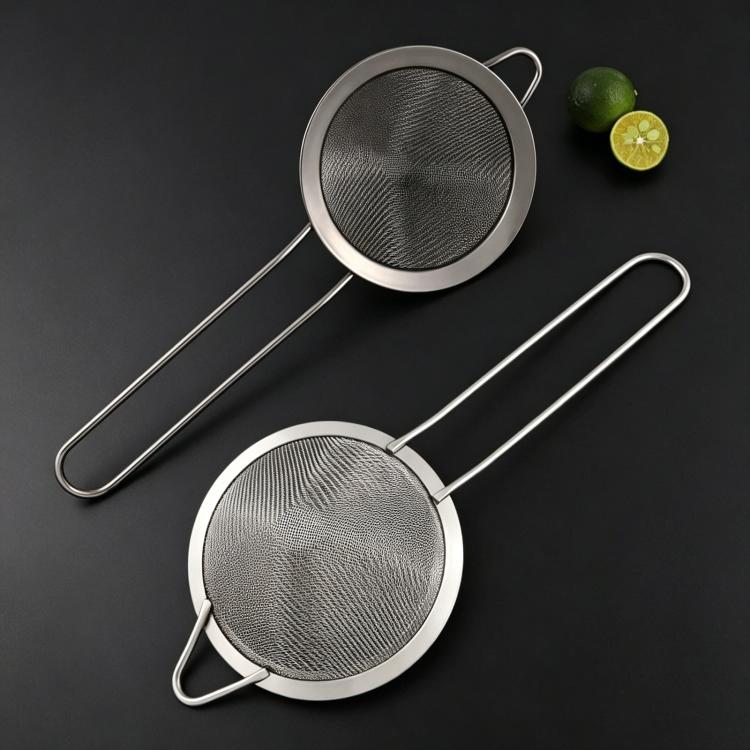 LsCook 8.5cm Stainless Steel Strainer Pointed-Handle Oil Strainer - Silver