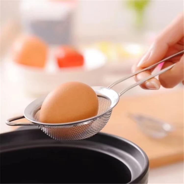 LsCook 8.5cm Stainless Steel Strainer Pointed-Handle Oil Strainer - Silver