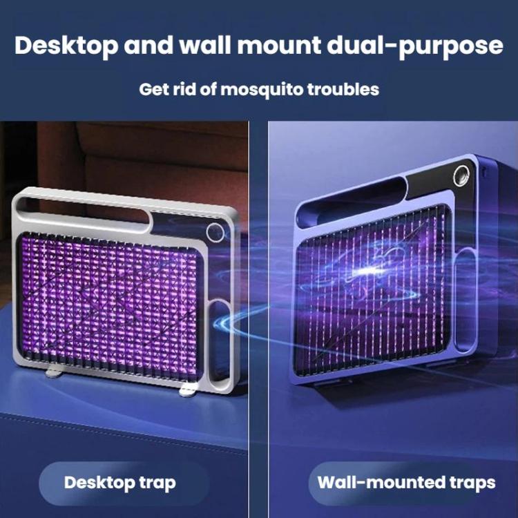 BD888 Home Use Silent Electric Mosquito Killer Ultraviolet Mosquito Trap, Mosquito Killer, Repellent, Spec: Rechargeable White