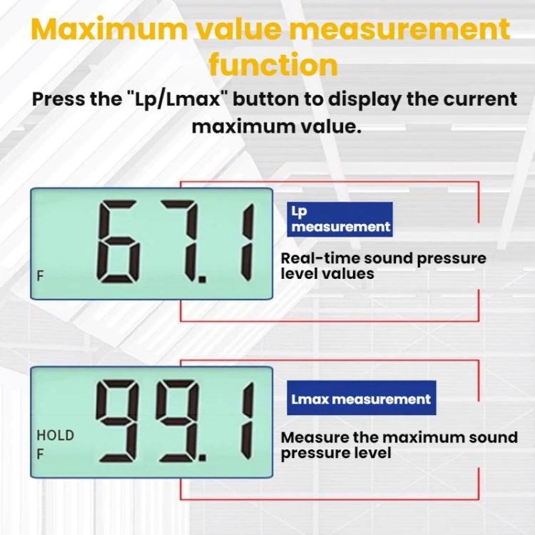 SMART SENSOR High-Precision Decibels Sound Noise Level Tester - ST844 English