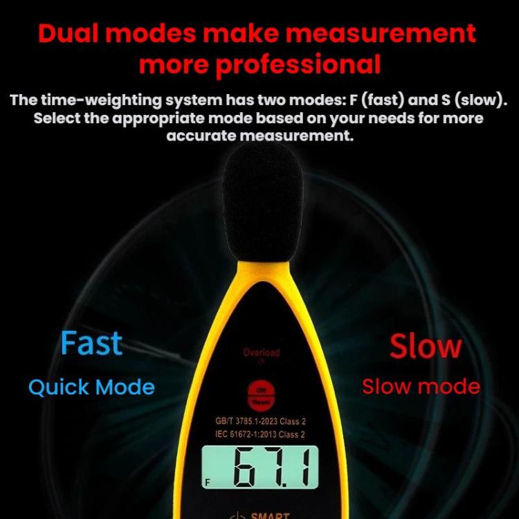 SMART SENSOR High-Precision Decibels Sound Noise Level Tester - ST844 English