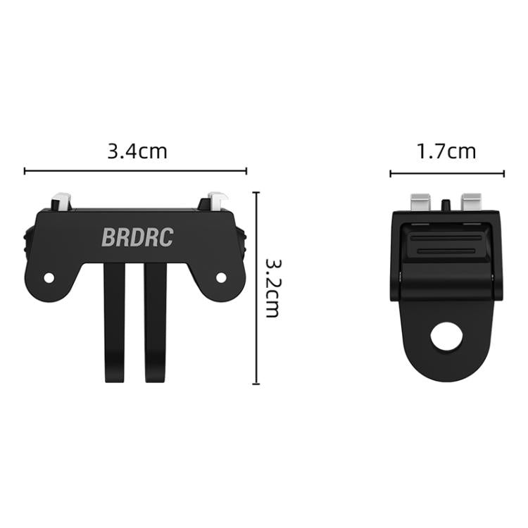 For Insta360 Ace Pro / Ace Pro 2 BRDRC Two-Claw Extendable Magnetic Quick-Release Base - Black