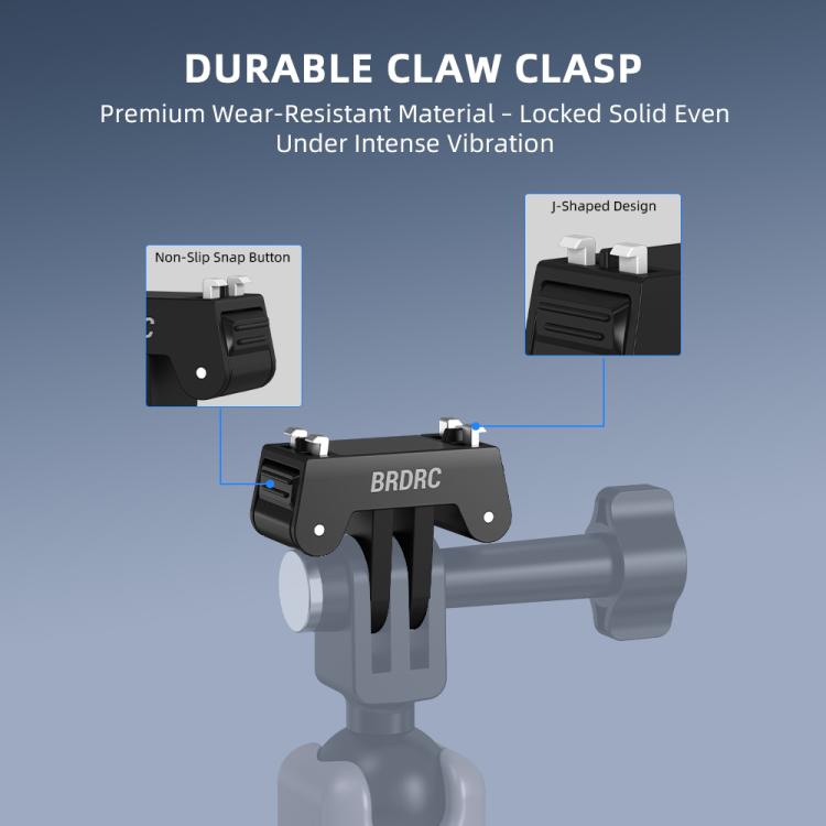 For Insta360 Ace Pro / Ace Pro 2 BRDRC Two-Claw Extendable Magnetic Quick-Release Base - Black