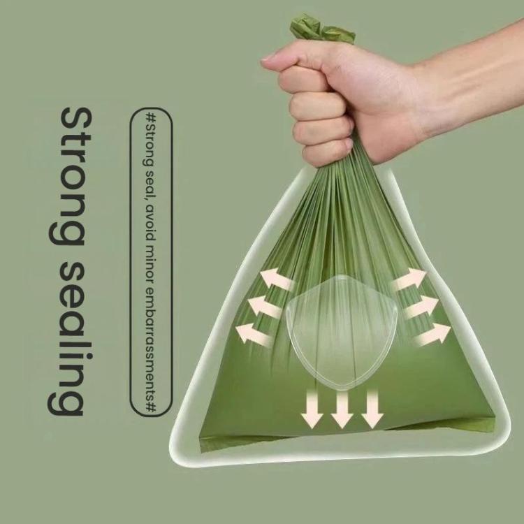 15 Bags Per Roll Dog Poop Bags Refill Rolls Leak-Proof Pet Waste Bags Eco-Friendly Unscented With Cute Footprint Design 1.3 Silk