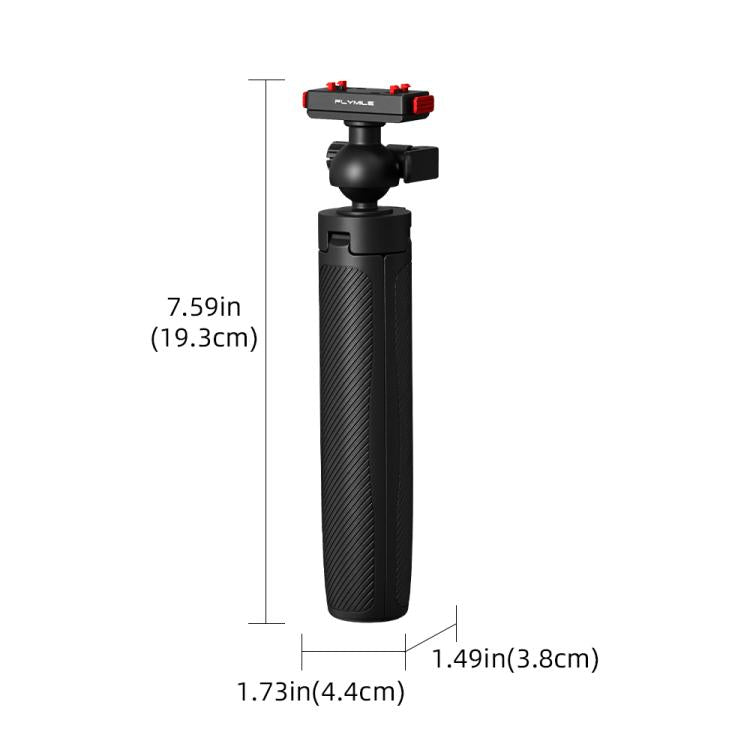 For Insta360 Ace Pro 1 / 2 / ACE / X5 Flymile Quick-Release Selfie Extension Tripod - Black