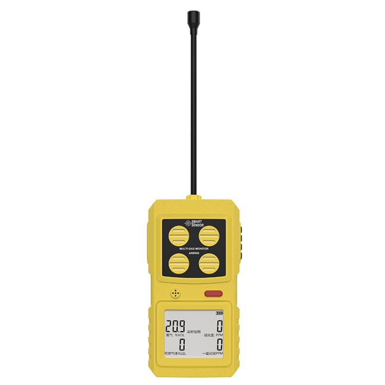 SMART SENSOR 4 In 1 Oxygen/Hydrogen Sulfide/Carbon Monoxide Gas Detector - AR8900 English