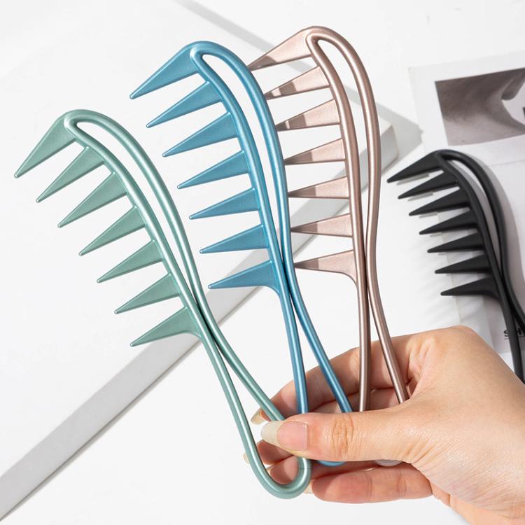 Wide Tooth Hair Comb For Men Retro Texture Slicked-Back Hair Style Tool For Pompadour & Quiff