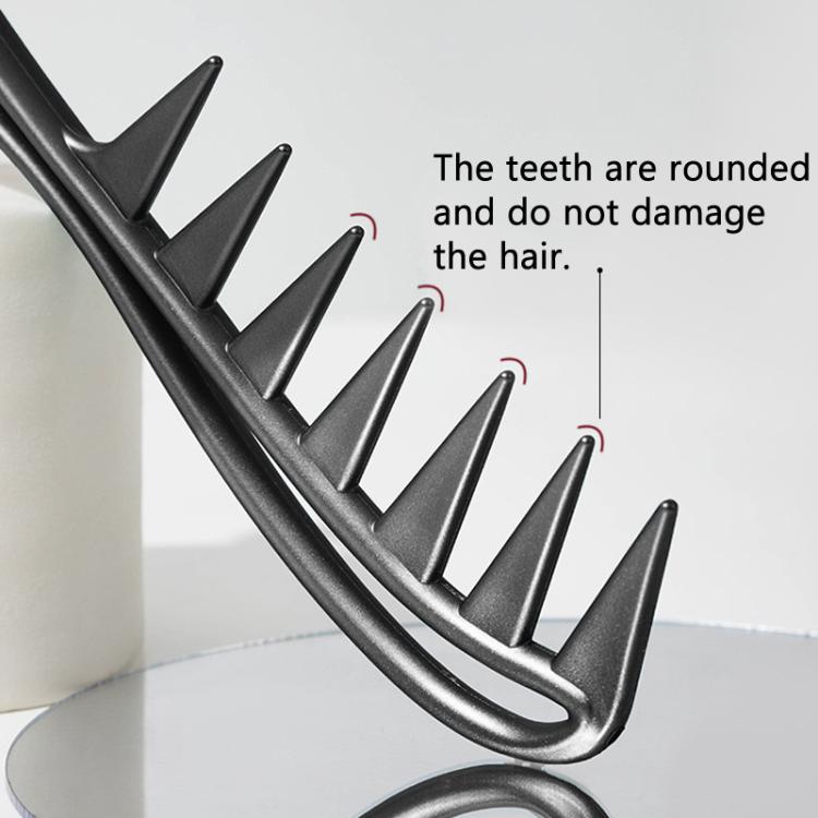 Wide Tooth Hair Comb For Men Retro Texture Slicked-Back Hair Style Tool For Pompadour & Quiff