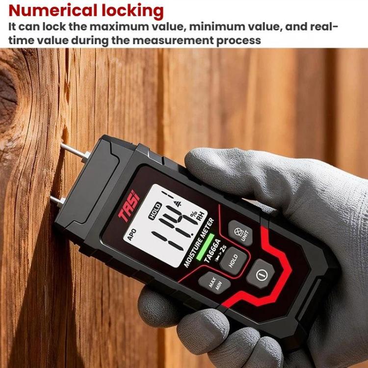 TASI TA666A Wood Moisture Meter Rapid Moisture Content Tester
