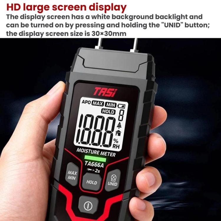 TASI TA666A Wood Moisture Meter Rapid Moisture Content Tester
