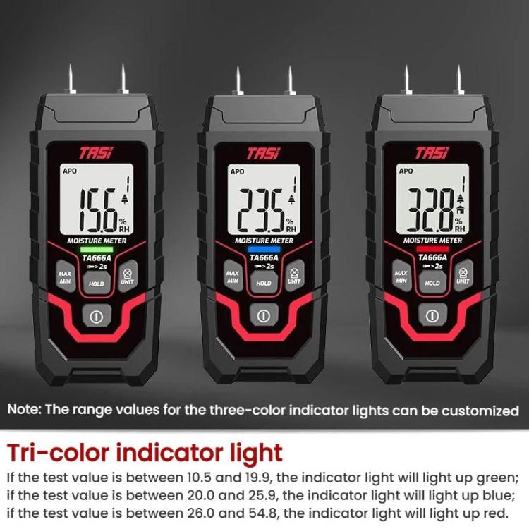 TASI TA666A Wood Moisture Meter Rapid Moisture Content Tester