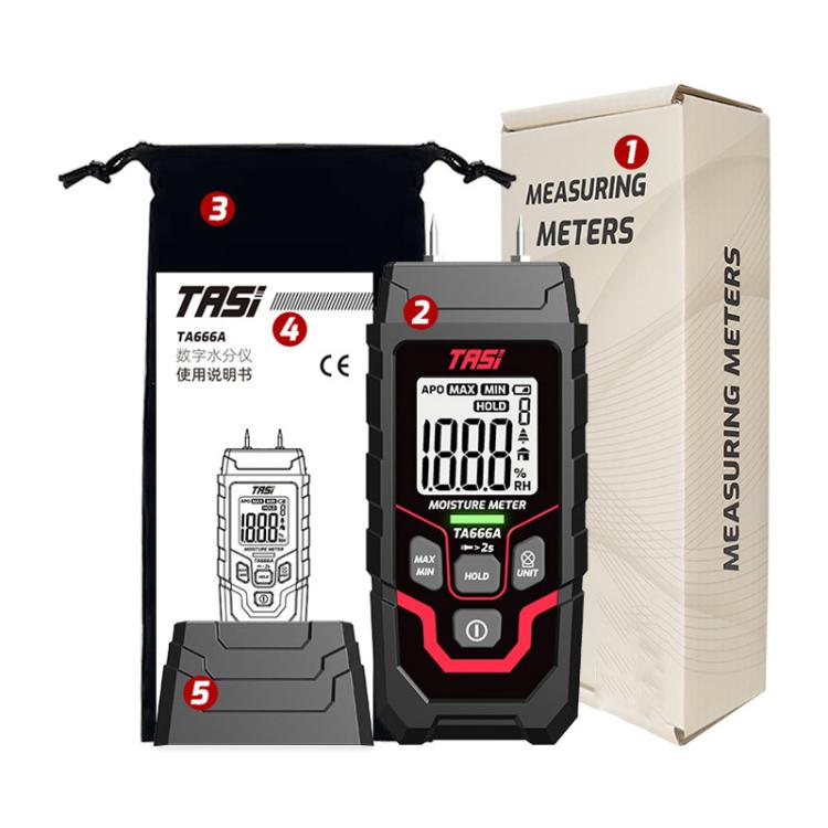 TASI TA666A Wood Moisture Meter Rapid Moisture Content Tester