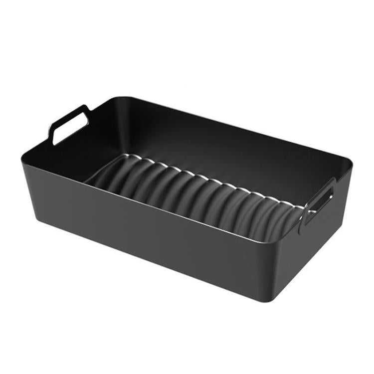 Integrated Model Silicone Air Fryer Liners for Ninja Foodi Dual AF500 / DZ071 Reusable Rectangular Baking Tray with Handles