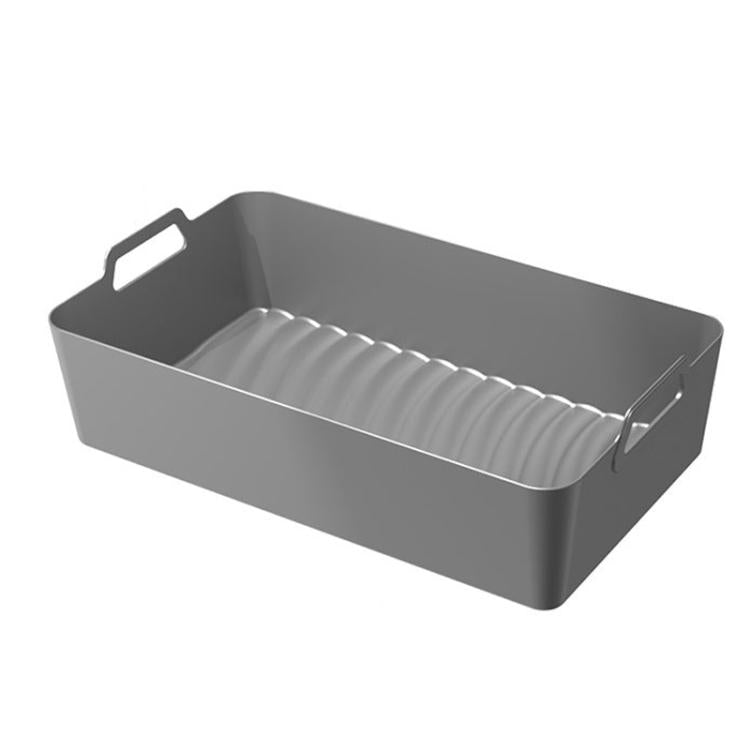 Integrated Model Silicone Air Fryer Liners for Ninja Foodi Dual AF500 / DZ071 Reusable Rectangular Baking Tray with Handles