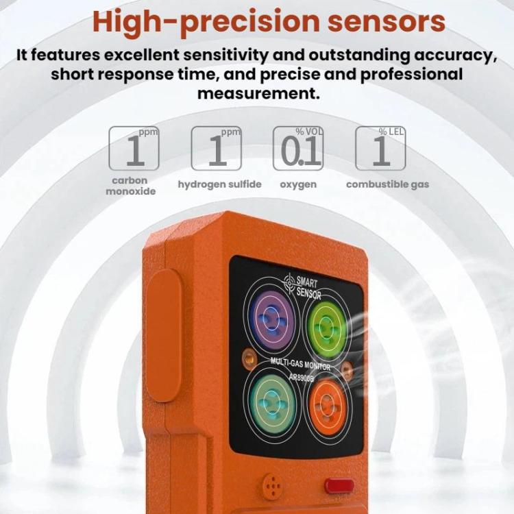 SMART SENSOR 4 In 1 Explosion-Proof Gas Concentration Detector - AR8900B English