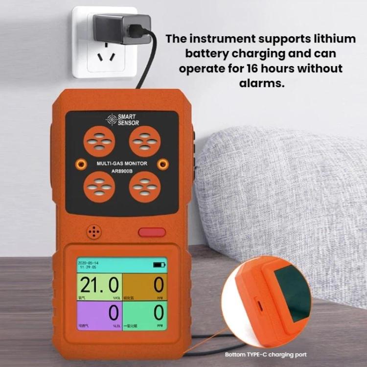 SMART SENSOR 4 In 1 Explosion-Proof Gas Concentration Detector - AR8900B English
