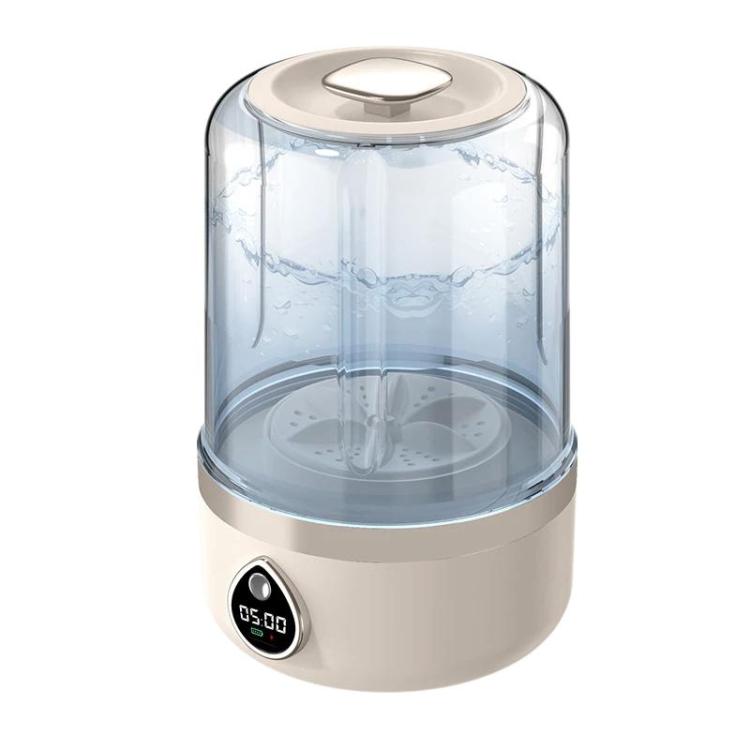 F1 1.5L Mini Underwear Desktop Washing Machine Portable Two-Speed Digital Display Washing Machine, Spec: Plug-in Khaki