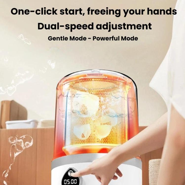 F1 1.5L Mini Underwear Desktop Washing Machine Portable Two-Speed Digital Display Washing Machine, Spec: Rechargeable White