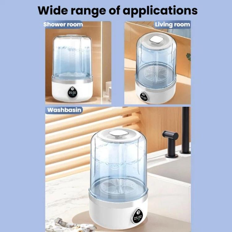 F1 1.5L Mini Underwear Desktop Washing Machine Portable Two-Speed Digital Display Washing Machine, Spec: Plug-in White