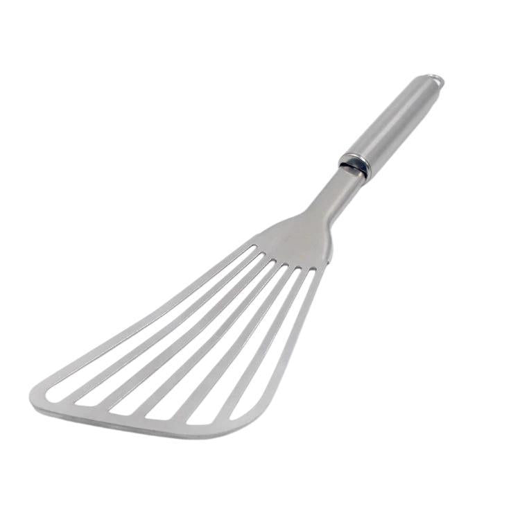 LsCook Household Stainless Steel Steak Fish Spatula Multi-Functional Slanted Strainer Spatula, Size: 32.5 x 8cm