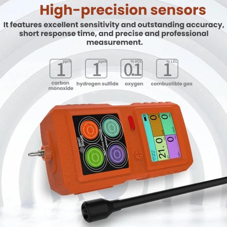 SMART SENSOR 4 In 1 Gas Concentration Explosion-Proof Detector - AR8900A English