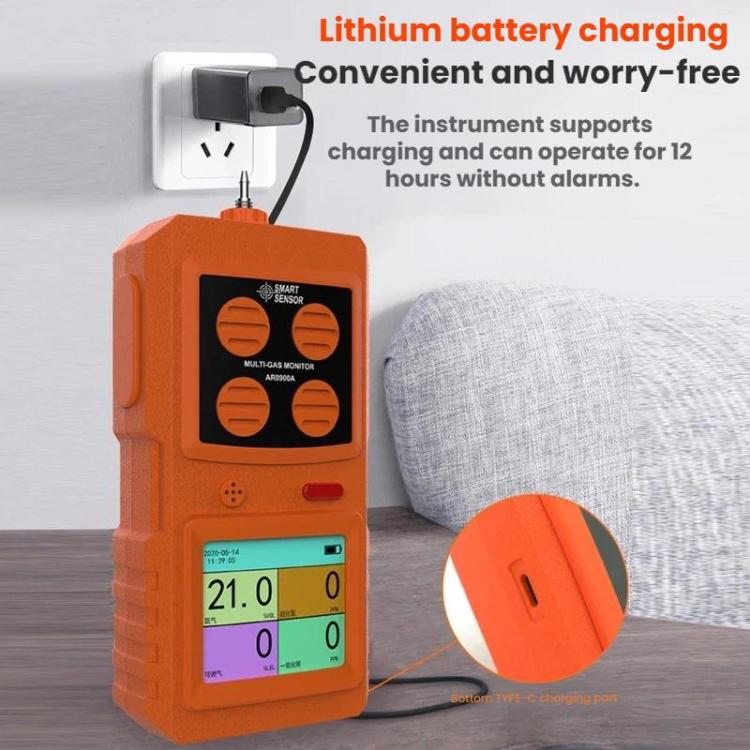 SMART SENSOR 4 In 1 Gas Concentration Explosion-Proof Detector - AR8900A English