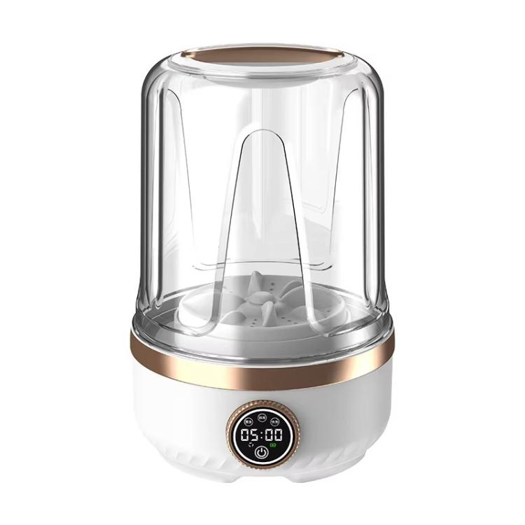 A07 2L Portable Washing Machine With 3 Modes Waterproof & Quiet Underwear Washing Cup, Spec: Plug-in White