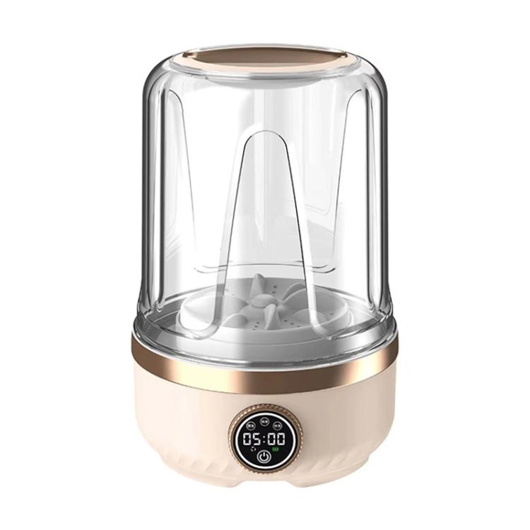A07 2L Portable Washing Machine With 3 Modes Waterproof & Quiet Underwear Washing Cup, Spec: Plug-in Khaki