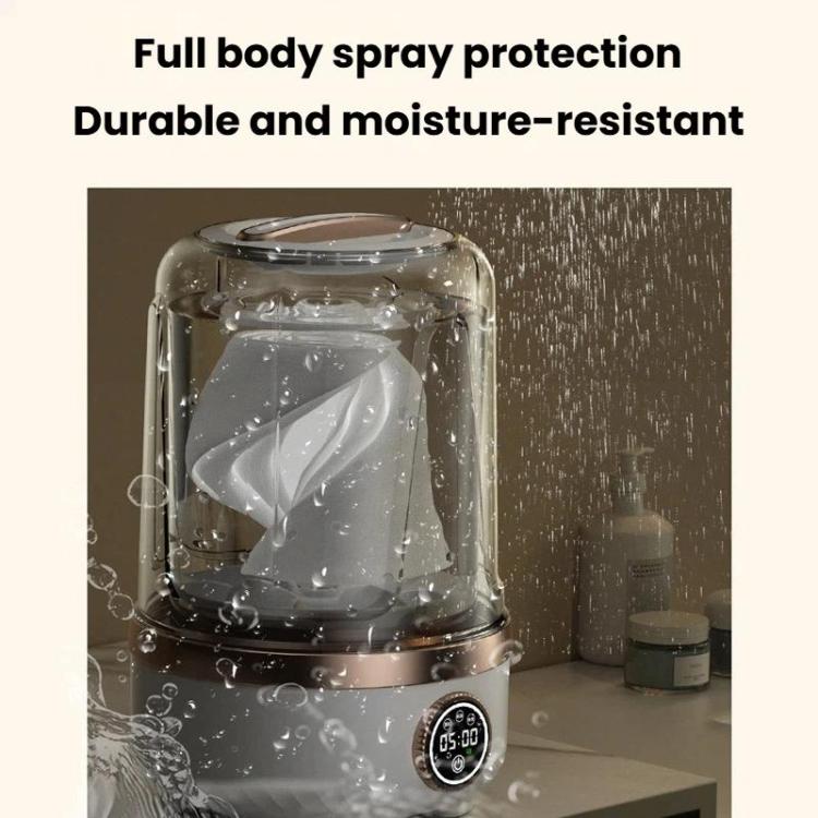 A07 2L Portable Washing Machine With 3 Modes Waterproof & Quiet Underwear Washing Cup, Spec: Plug-in White