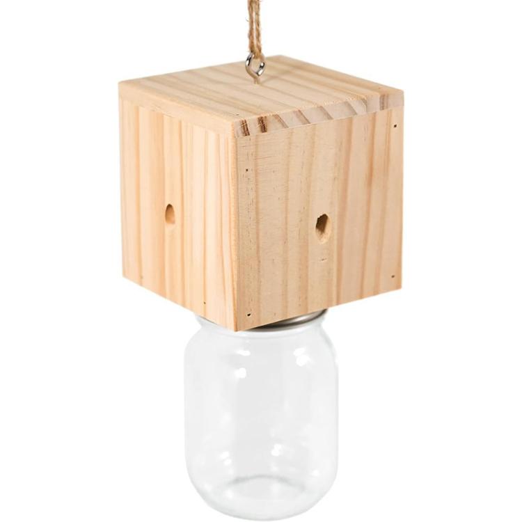 Carpenter Bee Trap Sustainable Wooden Wasp Trap For Outdoor Use, Effective Hornet & Yellow Jacket Catcher Hanging Insect Trap A Type