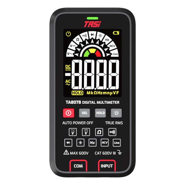 TASI TA807B With Capacitance Test Digital Fully Automatic Smart Burn-Proof Multifunction Large-Screen Multimeter Voltage Resistance Frequency Tester