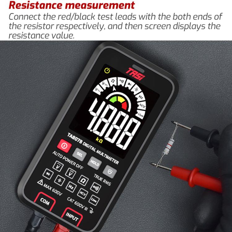 TASI TA807B With Capacitance Test Digital Fully Automatic Smart Burn-Proof Multifunction Large-Screen Multimeter Voltage Resistance Frequency Tester