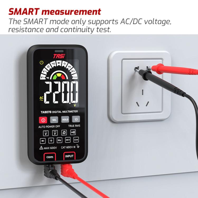 TASI TA807A Digital Fully Automatic Smart Burn-Proof Multifunction Large-Screen Multimeter Voltage Resistance Frequency Tester