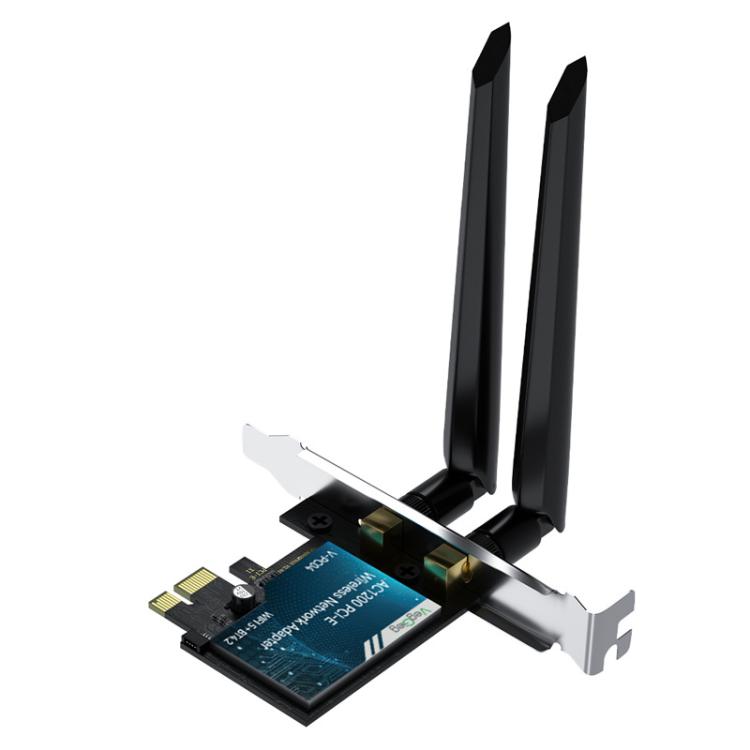 VegGieg 2 In 1 Desktop Gigabit PCIe Wireless Network Adapter - AC1200 PCI-E to WIFI 5 + Bluetooth 4.2/5dB