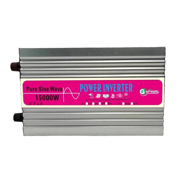 Gurxun 15000W Pure Sine Wave Car Power Inverter With Voltage Display High-Power Universal Power Outlet, Spec: 48V To 220V
