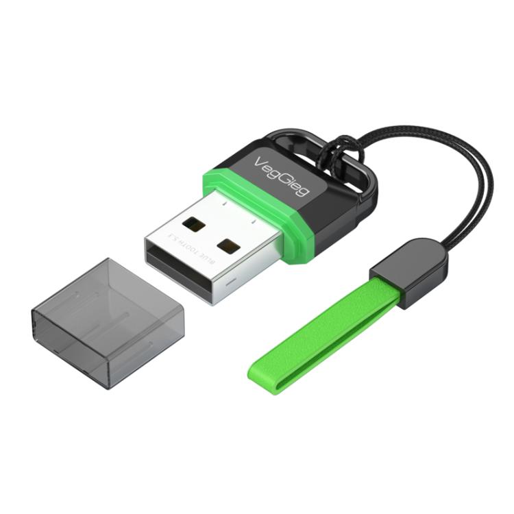 VegGieg Bluetooth 5.3 USB Adapter for Computer Headphones & Speakers - Wireless Transmitter/Receiver
