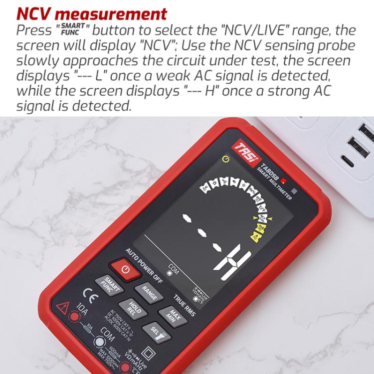 TASI TA805A Battery-powered Large Screen Digital Fully Automatic Smart Multimeter