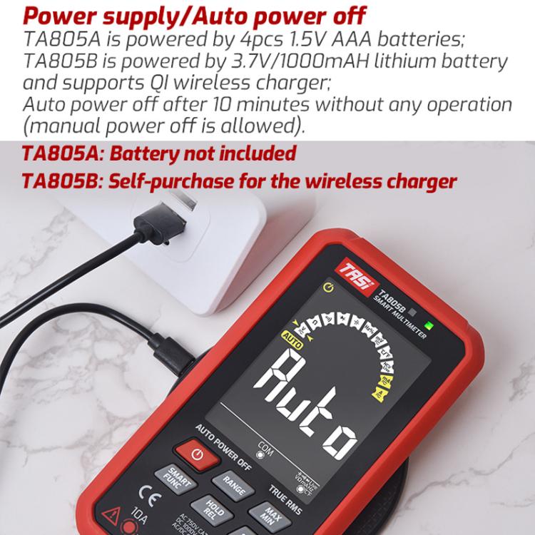 TASI TA805B Rechargeable Large Screen Digital Fully Automatic Smart Multimeter