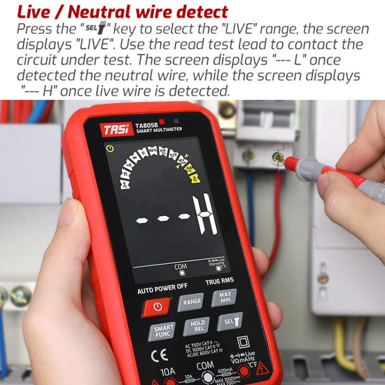 TASI TA805B Rechargeable Large Screen Digital Fully Automatic Smart Multimeter