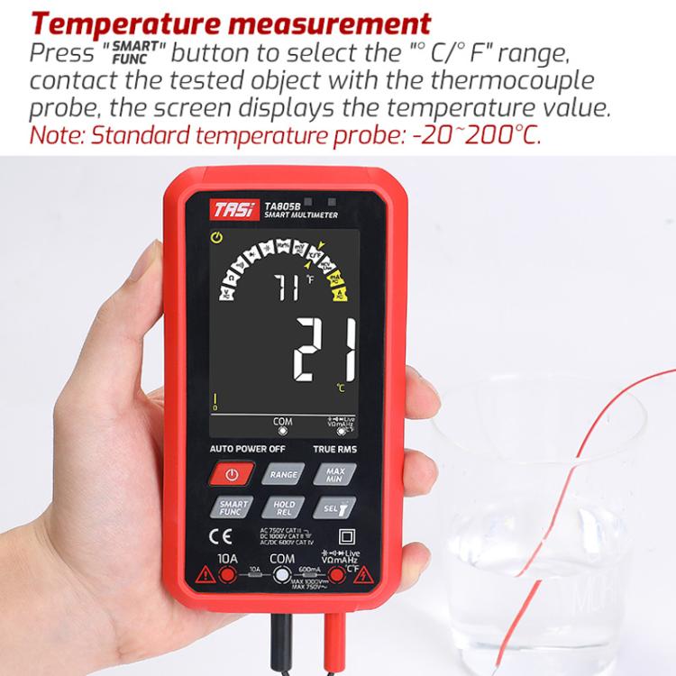 TASI TA805A Battery-powered Large Screen Digital Fully Automatic Smart Multimeter