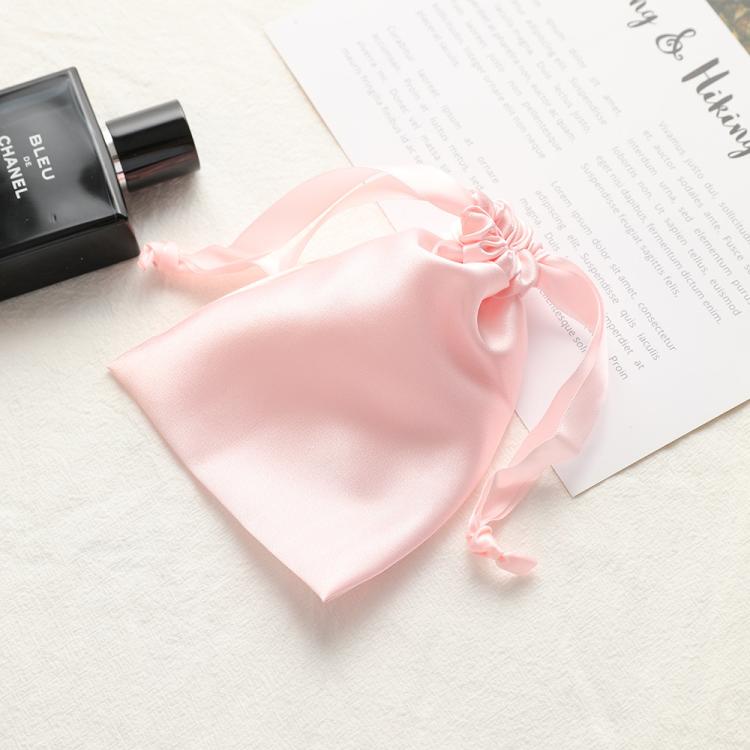 Faux Silk Satin Drawstring Bags Small Jewelry Pouches Reusable Gift Packing Bags